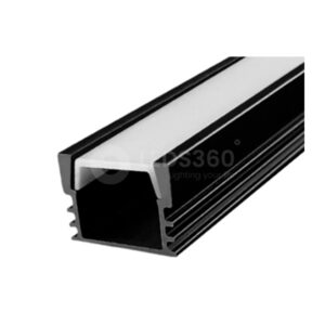 Perfil para LED Adosado negro